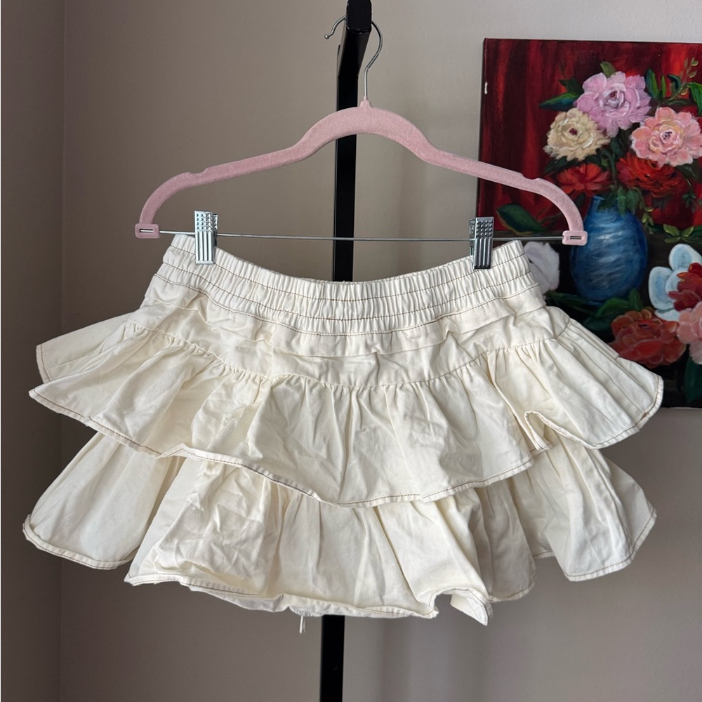 Talulah Cream Ruffled Mini Skirt NWT - Picture 5 of 6